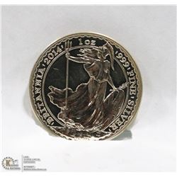 BRITANNIA 1 TROY OZ .999 SILVER COIN.