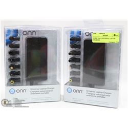 2 NEW ONN UNIVERSAL LAPTOP CHARGERS