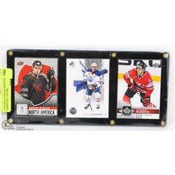3 FRAMED CONNOR MCDAVID CARDS INCL OILERS,