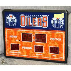EDMONTON OILERS "SCORE KEEPING" CLOCK WITH
