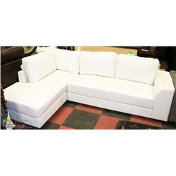 NEW WHITE 100" X 67" LEATHERETTE SECTIONAL