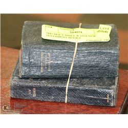 1885 HOLY BIBLE & 1924 NEW TESTAMENT BOOKS