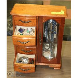 ESTATE LARGE WOOD 5-DRAWER JEWELLERY