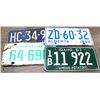 Image 1 : LOT OF 4 VINTAGE LICENSE PLATES INCL IDAHO 1967.