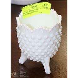 FENTON HOBNAIL MILKGLASS CANDY DISH SIGNED