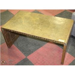 BRASS ENTRANCE BENCH, 35X19X16.