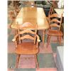 Image 6 : NADEAU MAPLE DININGROOM TABLE INCL 2 CAPTAINS