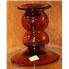 Image 1 : AMBER GLASS CANDLE HOLDER