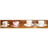 Image 1 : 4 ASSORTED ENGLISH CUPS W/SAUCERS