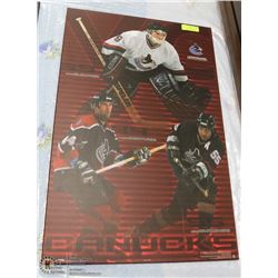 VANCOUVER CANUCKS PLAQUE WITH CLOUTIER, BERTUZZI