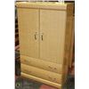 Image 1 : ARMOIRE TALL DRESSER WITH 2 DRAWERS, 31X17X53.