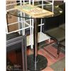 Image 1 : GLASS TOP MARBLE BASE BAR TABLE