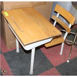 VINTAGE SCHOOL DESK.