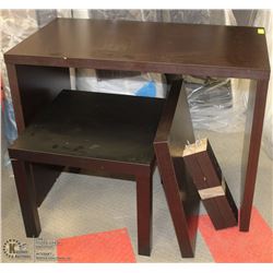PAIR OF IKEA END TABLES & DESK  ( HOME )