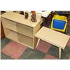 Image 1 : 2 VINTAGE 2-TIER SIDE TABLES, SIDE TABLE & 2 SHELF