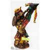 Image 1 : HANDPAINTED HANDMADE AZTEC WARRIOR SCULPTURE