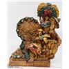 Image 1 : HANDPAINTED HANDMADE AZTEC WARRIOR SCULPTURE
