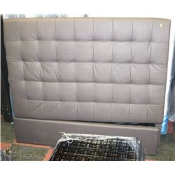 NEW GREY QUEEN SIZE LEATHERETTE HEADBOARD
