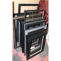 STACK OF DARK  COLOR PICTURE FRAMES