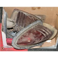 PAIR OF 1952 LINCOLN TAIL LIGHTS WITH BASES