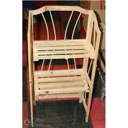 3 TIER PINE FOLDING SHELF 16"X8"X33"H