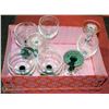 Image 1 : 8 COLORED STEM GLASS WINE GLASSES.
