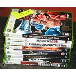 SET OF 8 XBOX 360 GAMES
