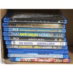 LOT OF 10 BLUE RAY DVD