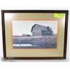 Image 1 : LOG HOUSE BY LEN GIBBS FRAMED PRINT