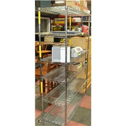 LARGE COMMERCIAL HEAVY DUTY CHROMED SHELVING