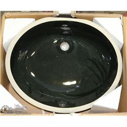NEW BLACK CERAMIC UNDERMOUNT SINK