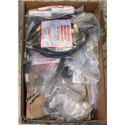 BOX OF ASSORTED FASTENERS AND HARDWARES INCLS