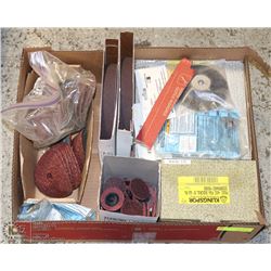 BOX OF ASSORTED SANDING DISKS