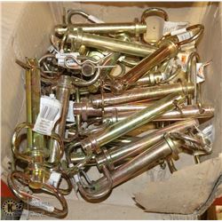 BOX OF APPROX. 25 3/4" X 4-1/4" HITCH PINS WITH