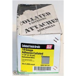 BOX OF GRIP RITE COLLATED FINISH BRADS 1-1/4"