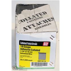 BOX OF GRIP RITE COLLATED FINISH BRADS 1-1/4"