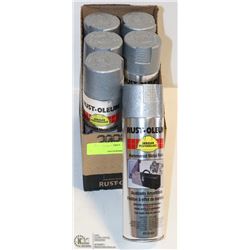 6 CANS OF RUST-OLEUM HAMMERED METAL FINISH