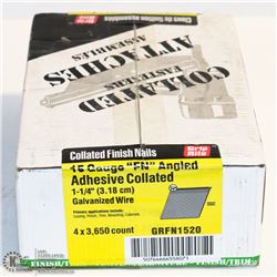 BOX OF GRIP RITE COLLATED FINISHING NAILS 1-1/4"