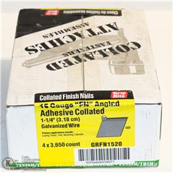 BOX OF GRIP RITE COLLATED FINISHING NAILS 1-1/4"