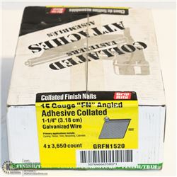 BOX OF GRIP RITE COLLATED FINISHING NAILS 1-1/4"
