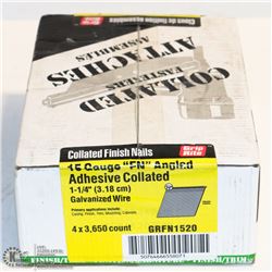 BOX OF GRIP RITE COLLATED FINISHING NAILS 1-1/4"