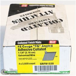 BOX OF GRIP RITE COLLATED FINISHING NAILS 1-1/4"