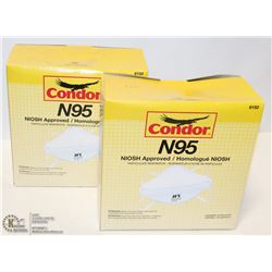 LOT OF 2 BOXES CONDOR N95 PARTICLE RESPIRATORS