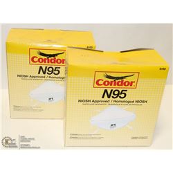 LOT OF 2 BOXES CONDOR N95 PARTICLE RESPIRATORS