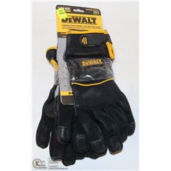 2 PAIRS OF DEWALT SIZE XL LEATHER PALM WORK GLOVES