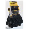 Image 1 : 2 PAIRS OF DEWALT SIZE XL LEATHER PALM WORK GLOVES
