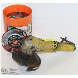 FUJI AIR GRINDER W/ BOX OF GRINDING WHEELS