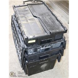 SET OF 4 BUTTERFLY LID HEAVY DUTY BLACK