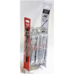 LOT OF 100 LENOX JIG SAW BLADES & 2 IRWIN DRILL