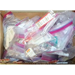 BOX OF ASSORTED SPECIALTY SCREWS, BITS AND